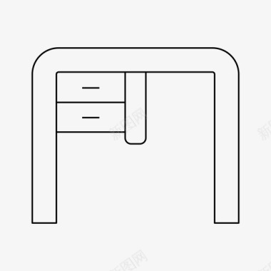 木制桌子书桌装饰家具图标图标