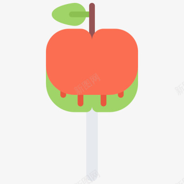 焦糖苹果糖果17扁平图标图标