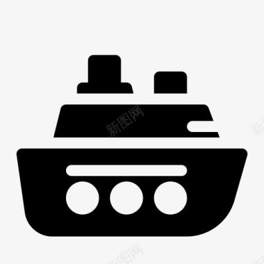 轮船海运航海图标图标