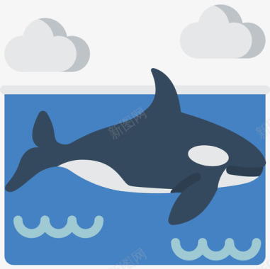 虎鲸北极18平坦图标图标
