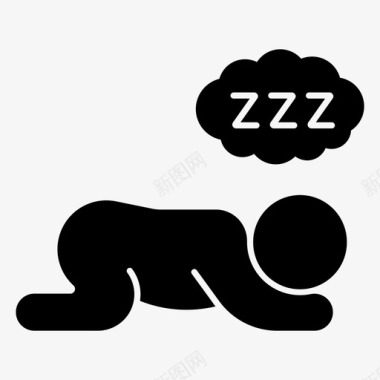 午睡休息睡觉图标图标