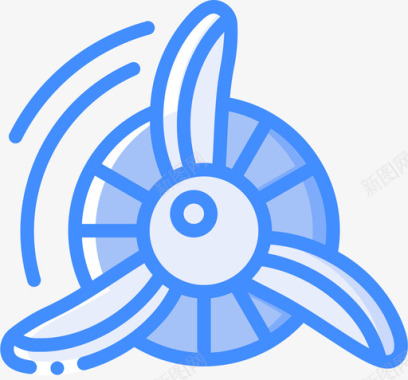 螺旋桨航空41蓝色图标图标