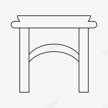 椭圆形桌子桌子装饰家具图标图标