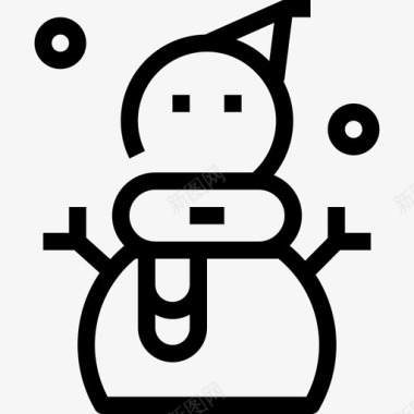 圣诞节装饰雪人图标图标