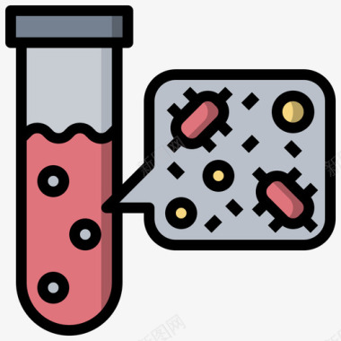 观察实验细菌细菌实验室57线性颜色图标图标