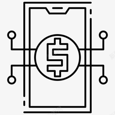 黑白壳数字货币支付比特币商业图标图标