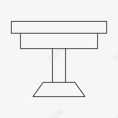 俯视桌子桌子装饰家具图标图标