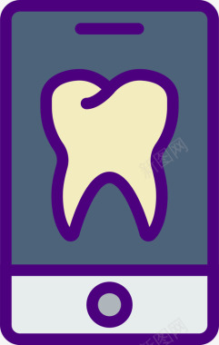 科学图片牙齿牙科学10线颜色图标图标