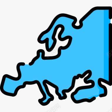 欧洲旅行218线性颜色图标图标