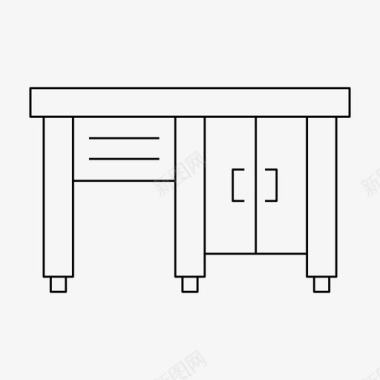 办公桌装饰家具图标图标