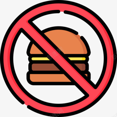 不吃快餐营养18正色图标图标
