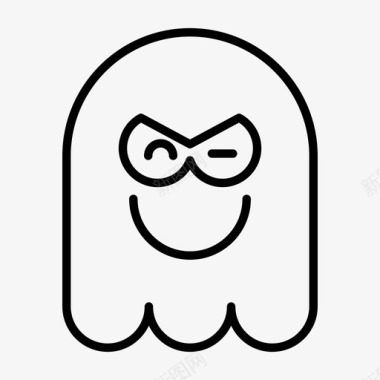 幽灵鬼魂表情符号万圣节图标图标