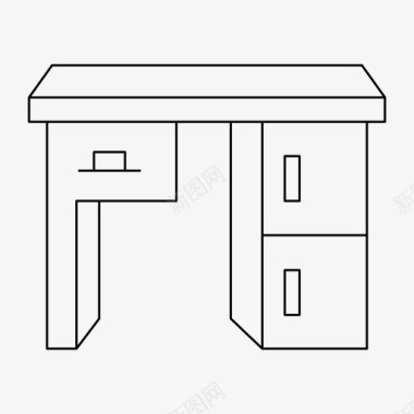 办公室伏案工作办公桌家具办公室图标图标