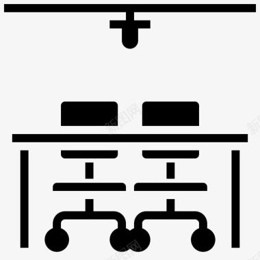 cg空间办公桌共工作空间9填充图标图标