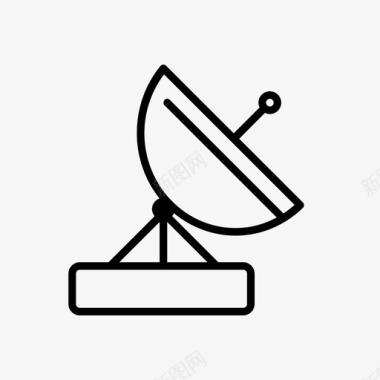 广播卫星台天线广播图标图标