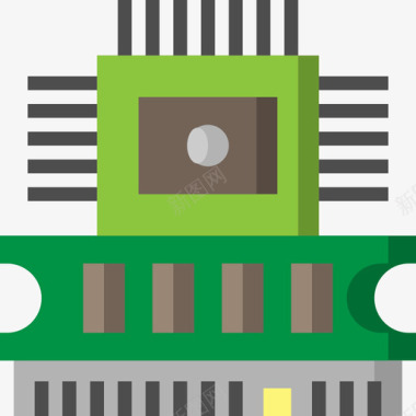 10月31芯片大数据31扁平图标图标