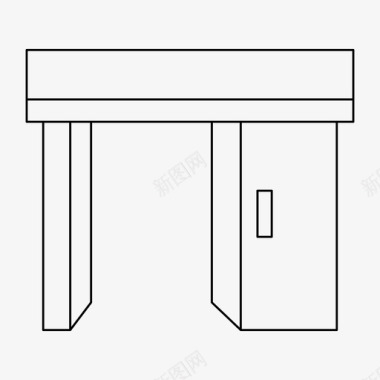 办公室伏案工作办公桌家具办公室图标图标