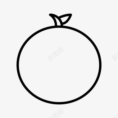 水果健康橙色图标图标