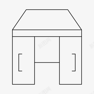 桌子家具家居书桌装饰家具图标图标