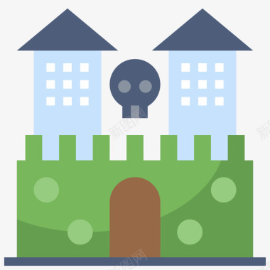 幽灵城堡主题公园6公寓图标图标