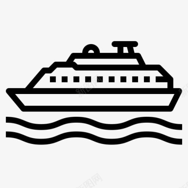 轮船渡轮船巡洋舰图标图标
