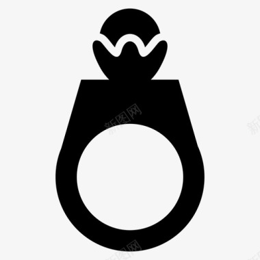 结婚戒指仪式黄金图标图标