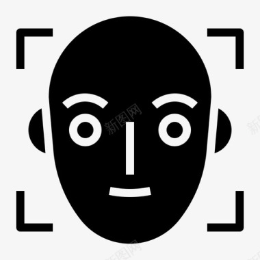 人脸识别人工智能89填充图标图标