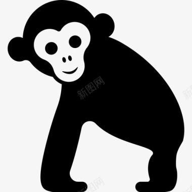 猴子动物动物园图标图标