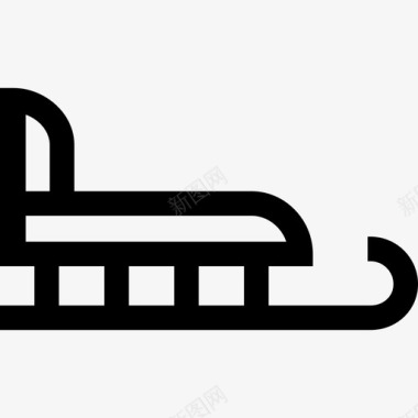 骑雪橇雪橇北极23直线型图标图标