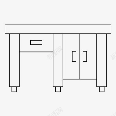 家具分类图标办公桌装饰家具图标图标