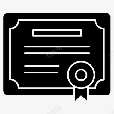 证书授权文件学位图标图标