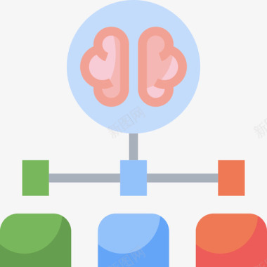 大脑矢量大脑商业动机6平淡图标图标