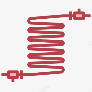 线圈电子元件4红色图标图标
