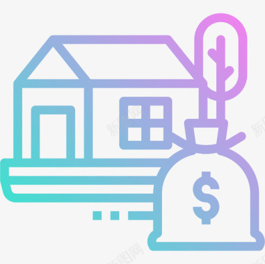 房地产会计与金融5梯度图标图标
