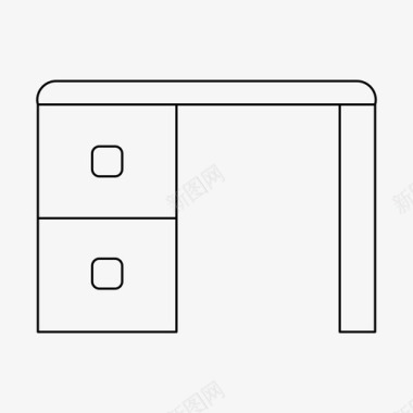 家具图标书桌装饰家具图标图标