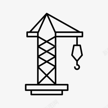 工业水处理起重机工业工作图标图标