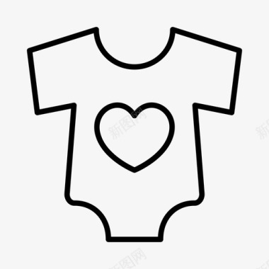 婴儿装衣服时装图标图标