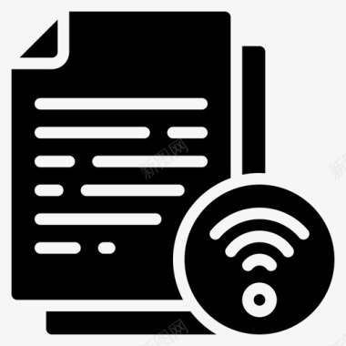 便笺wifi文档文档文件图标图标