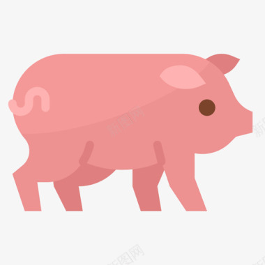 财神猪猪动物78扁平图标图标