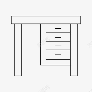 桌子书桌装饰家具图标图标