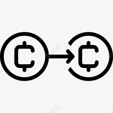 外国币加密货币币区块链金融图标图标