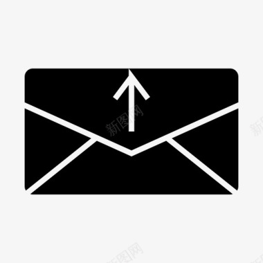 邮件上载发送公司和办公室标志符号图标图标