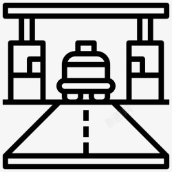 收费公路收费公路建筑和城市障碍图标高清图片