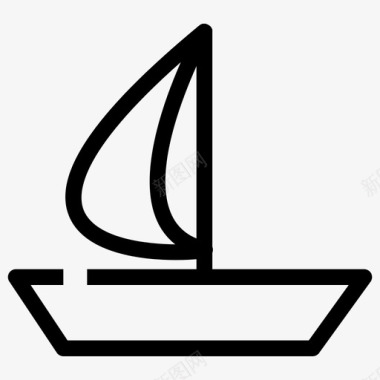 船运动佩多蒂康尖角图标图标