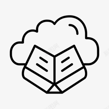 云服务器图书云数据服务器图标图标