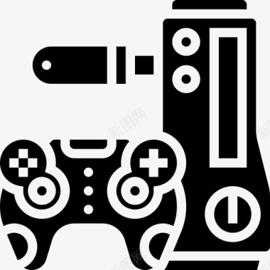 扁平化游戏机游戏机视频游戏12字形图标图标