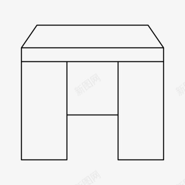 办公桌装饰家具图标图标