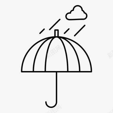 雨伞野营雨图标图标