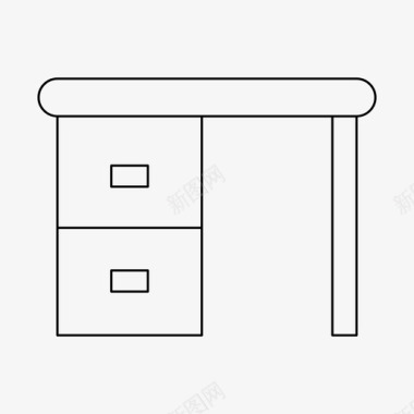 小学书桌书桌装饰家具图标图标