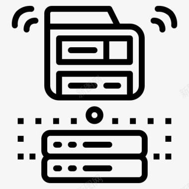 矢量服务器网络托管维护网络图标图标